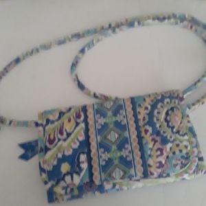 i Vera Bradley Cross Body Wallet Capri Blue new
